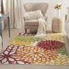 image:imageNourison Home Aloha Natural 3 x 5 Area Rug  Easy Clean Non Shedding Bed Room Living Room Dining Room Kitchen 3 x 5Red Multicolor