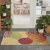 image:imageNourison Home Aloha Natural 3 x 5 Area Rug  Easy Clean Non Shedding Bed Room Living Room Dining Room Kitchen 3 x 5Red Multicolor