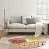image:imageNourison Home Aloha Natural 3 x 5 Area Rug  Easy Clean Non Shedding Bed Room Living Room Dining Room Kitchen 3 x 5Red Multicolor
