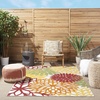 image:imageNourison Home Aloha Natural 3 x 5 Area Rug  Easy Clean Non Shedding Bed Room Living Room Dining Room Kitchen 3 x 5Red Multicolor