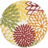 image:imageNourison Home Aloha Natural 3 x 5 Area Rug  Easy Clean Non Shedding Bed Room Living Room Dining Room Kitchen 3 x 5Red Multicolor