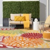 image:imageNourison Home Aloha Natural 3 x 5 Area Rug  Easy Clean Non Shedding Bed Room Living Room Dining Room Kitchen 3 x 5Red Multicolor