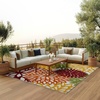 image:imageNourison Home Aloha Natural 3 x 5 Area Rug  Easy Clean Non Shedding Bed Room Living Room Dining Room Kitchen 3 x 5Red Multicolor