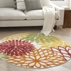 image:imageNourison Home Aloha Natural 3 x 5 Area Rug  Easy Clean Non Shedding Bed Room Living Room Dining Room Kitchen 3 x 5Red Multicolor