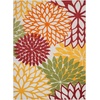 image:imageNourison Home Aloha Natural 3 x 5 Area Rug  Easy Clean Non Shedding Bed Room Living Room Dining Room Kitchen 3 x 5Red Multicolor