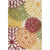 image:imageNourison Home Aloha Natural 3 x 5 Area Rug  Easy Clean Non Shedding Bed Room Living Room Dining Room Kitchen 3 x 5Red Multicolor