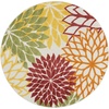 image:imageNourison Home Aloha Natural 3 x 5 Area Rug  Easy Clean Non Shedding Bed Room Living Room Dining Room Kitchen 3 x 5Red Multicolor