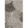 image:imageNourison Home Aloha Natural 3 x 5 Area Rug  Easy Clean Non Shedding Bed Room Living Room Dining Room Kitchen 3 x 5Silver Grey