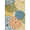 image:imageNourison Home Aloha Natural 3 x 5 Area Rug  Easy Clean Non Shedding Bed Room Living Room Dining Room Kitchen 3 x 5Turquoise Multicolor