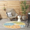 image:imageNourison Home Aloha Natural 3 x 5 Area Rug  Easy Clean Non Shedding Bed Room Living Room Dining Room Kitchen 3 x 5Turquoise Multicolor