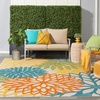image:imageNourison Home Aloha Natural 3 x 5 Area Rug  Easy Clean Non Shedding Bed Room Living Room Dining Room Kitchen 3 x 5Turquoise Multicolor