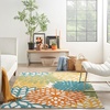 image:imageNourison Home Aloha Natural 3 x 5 Area Rug  Easy Clean Non Shedding Bed Room Living Room Dining Room Kitchen 3 x 5Turquoise Multicolor