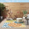 image:imageNourison Home Aloha Natural 3 x 5 Area Rug  Easy Clean Non Shedding Bed Room Living Room Dining Room Kitchen 3 x 5Turquoise Multicolor