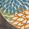 image:imageNourison Home Aloha Natural 3 x 5 Area Rug  Easy Clean Non Shedding Bed Room Living Room Dining Room Kitchen 3 x 5Turquoise Multicolor