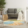 image:imageNourison Home Aloha Natural 3 x 5 Area Rug  Easy Clean Non Shedding Bed Room Living Room Dining Room Kitchen 3 x 5Turquoise Multicolor