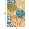 image:imageNourison Home Aloha Natural 3 x 5 Area Rug  Easy Clean Non Shedding Bed Room Living Room Dining Room Kitchen 3 x 5Turquoise Multicolor