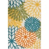 image:imageNourison Home Aloha Natural 3 x 5 Area Rug  Easy Clean Non Shedding Bed Room Living Room Dining Room Kitchen 3 x 5Turquoise Multicolor