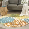 image:imageNourison Home Aloha Natural 3 x 5 Area Rug  Easy Clean Non Shedding Bed Room Living Room Dining Room Kitchen 3 x 5Turquoise Multicolor
