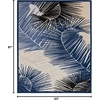 image:imageNourison Home Aloha Navy 710 x 910 Area Rug  Easy Clean Non Shedding Bed Room Living Room Dining Room Kitchen 8 x 10Navy