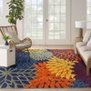 image:imageNourison Home Aloha Navy Multicolor 23 x 10 Area Rug  Easy Clean Non Shedding Bed Room Living Room Dining Room Kitchen 10 RunnerNavy Multicolor