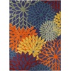 image:imageNourison Home Aloha Navy Multicolor 23 x 10 Area Rug  Easy Clean Non Shedding Bed Room Living Room Dining Room Kitchen 10 RunnerNavy Multicolor