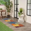 image:imageNourison Home Aloha Navy Multicolor 23 x 10 Area Rug  Easy Clean Non Shedding Bed Room Living Room Dining Room Kitchen 10 RunnerNavy Multicolor