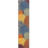 image:imageNourison Home Aloha Navy Multicolor 23 x 10 Area Rug  Easy Clean Non Shedding Bed Room Living Room Dining Room Kitchen 10 RunnerNavy Multicolor