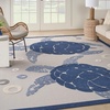 image:imageNourison Home Aloha Teal Multicolor 6 x 9 Area Rug  Easy Clean Non Shedding Bed Room Living Room Dining Room Kitchen 6 x 9Navy Blue