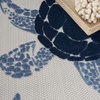 image:imageNourison Home Aloha Teal Multicolor 6 x 9 Area Rug  Easy Clean Non Shedding Bed Room Living Room Dining Room Kitchen 6 x 9Navy Blue