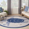 image:imageNourison Home Aloha Teal Multicolor 6 x 9 Area Rug  Easy Clean Non Shedding Bed Room Living Room Dining Room Kitchen 6 x 9Navy Blue