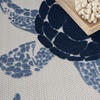 image:imageNourison Home Aloha Teal Multicolor 6 x 9 Area Rug  Easy Clean Non Shedding Bed Room Living Room Dining Room Kitchen 6 x 9Navy Blue
