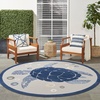 image:imageNourison Home Aloha Teal Multicolor 6 x 9 Area Rug  Easy Clean Non Shedding Bed Room Living Room Dining Room Kitchen 6 x 9Navy Blue