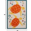 image:imageNourison Home Aloha Teal Multicolor 6 x 9 Area Rug  Easy Clean Non Shedding Bed Room Living Room Dining Room Kitchen 6 x 9Teal Multi