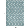 image:imageNourison Home Amore Moroccan Charcoal 32 x 5 Area Rug Easy Cleaning Non Shedding Bed Room Living Room Dining Room Kitchen 3x5Aqua