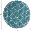 image:imageNourison Home Amore Moroccan Charcoal 32 x 5 Area Rug Easy Cleaning Non Shedding Bed Room Living Room Dining Room Kitchen 3x5Aqua