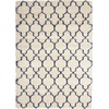 image:imageNourison Home Amore Moroccan Charcoal 32 x 5 Area Rug Easy Cleaning Non Shedding Bed Room Living Room Dining Room Kitchen 3x5IvoryBlue