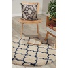 image:imageNourison Home Amore Moroccan Charcoal 32 x 5 Area Rug Easy Cleaning Non Shedding Bed Room Living Room Dining Room Kitchen 3x5IvoryBlue