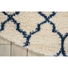 image:imageNourison Home Amore Moroccan Charcoal 32 x 5 Area Rug Easy Cleaning Non Shedding Bed Room Living Room Dining Room Kitchen 3x5IvoryBlue