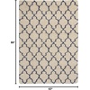 image:imageNourison Home Amore Moroccan Charcoal 32 x 5 Area Rug Easy Cleaning Non Shedding Bed Room Living Room Dining Room Kitchen 3x5IvoryBlue