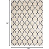 image:imageNourison Home Amore Moroccan Charcoal 32 x 5 Area Rug Easy Cleaning Non Shedding Bed Room Living Room Dining Room Kitchen 3x5IvoryBlue