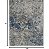 image:imageNourison Home Artworks Colorful Abstract BlueGrey 2 x 3 Area Rug Easy Cleaning Non Shedding Bed Room Living Room Dining Room Kitchen 2x3BlueGrey