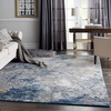 image:imageNourison Home Artworks Colorful Abstract BlueGrey 2 x 3 Area Rug Easy Cleaning Non Shedding Bed Room Living Room Dining Room Kitchen 2x3BlueGrey