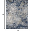 image:imageNourison Home Artworks Colorful Abstract BlueGrey 2 x 3 Area Rug Easy Cleaning Non Shedding Bed Room Living Room Dining Room Kitchen 2x3BlueGrey