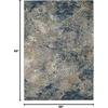 image:imageNourison Home Artworks Colorful Abstract BlueGrey 2 x 3 Area Rug Easy Cleaning Non Shedding Bed Room Living Room Dining Room Kitchen 2x3BlueGrey