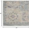 image:imageNourison Home Asher Vintage Blue 93 x 127 Area Rug Traditional Easy Clean Non Shedding Bed Room Living Room Dining Room Kitchen 9x13Blue