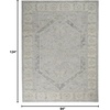 image:imageNourison Home Asher Vintage Blue 93 x 127 Area Rug Traditional Easy Clean Non Shedding Bed Room Living Room Dining Room Kitchen 9x13Grey