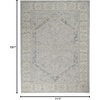 image:imageNourison Home Asher Vintage Blue 93 x 127 Area Rug Traditional Easy Clean Non Shedding Bed Room Living Room Dining Room Kitchen 9x13Grey