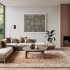 image:imageNourison Home Astra Machine Washable Blue 33 x 5 Area Rug  Easy Clean Non Shedding Bed Room Living Room Dining Room Kitchen 3 x 5Rust Ivory
