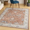 image:imageNourison Home Astra Machine Washable Blue 33 x 5 Area Rug  Easy Clean Non Shedding Bed Room Living Room Dining Room Kitchen 3 x 5Rust Ivory