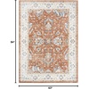 image:imageNourison Home Astra Machine Washable Blue 33 x 5 Area Rug  Easy Clean Non Shedding Bed Room Living Room Dining Room Kitchen 3 x 5Rust Ivory